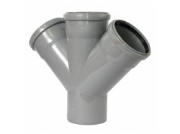 Каналізація внутрішня Хрестовина 50x110x50 мм 45°