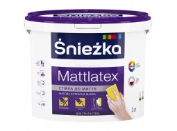 Снєжка Mattlatex Фарба інтер'єрна для стін і стель стійка до миття латексна (1,4 кг/1 л)