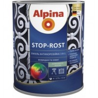 Alpina Stop-Rost Емаль антикорозійна 3 в 1 шовковисто-матова шоколадно-коричневий (0,75 л)