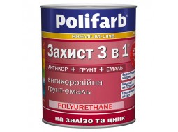 Polifarb Грунт-емаль Захист 3 в 1 шоколадно-коричнева (2,7 кг)