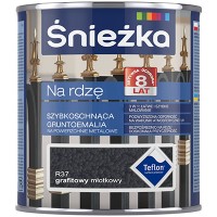 Снежка Na Rdze R37 Грунт-эмаль по ржавчине графитная молотковый эффект (0,65 л)