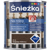 Снєжка Na Rdze R15 Грунт-емаль по іржі коричнева молотковий ефект (0,65 л)