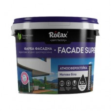 Rolax Fasade Super Краска фасадная акриловая матовая белая (14 кг/10 л)