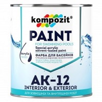 Kompozit АК-12 Фарба для басейнів блакитна матова (0,9 л)