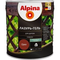 Alpina Lasur-Gel лазур-гель для деревини шовковисто-матова горіх (2,5 л)