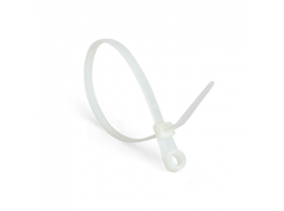 Хомут (стяжка) пластиковий кабельний з кільцем 4х150 білий (100 шт)