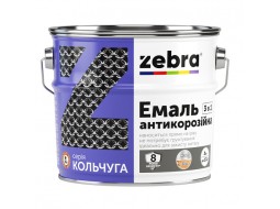 Зебра 20 Емаль антикорозійна 3 в 1 Кольчуга срібляста (2 кг)