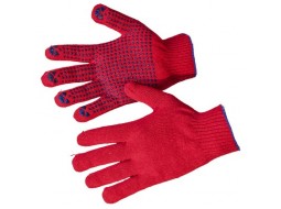 Рукавички х/б кольорові з крапкою