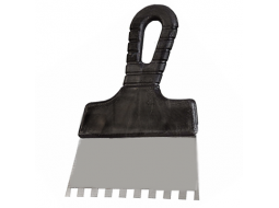 Шпатель 150 мм зубчастий з пластмасовою ручкою 10x10 мм