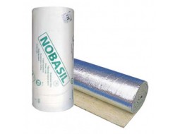 Утеплитель базальтовый 35 кг/м3 фольгированный Knauf Insulation Nobasil LSP-35 LMF AluR (5000x1000x50 мм) - 5 кв.м/рул